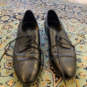 1937 Footwear Lace Up Black Leather Oxford Shoes